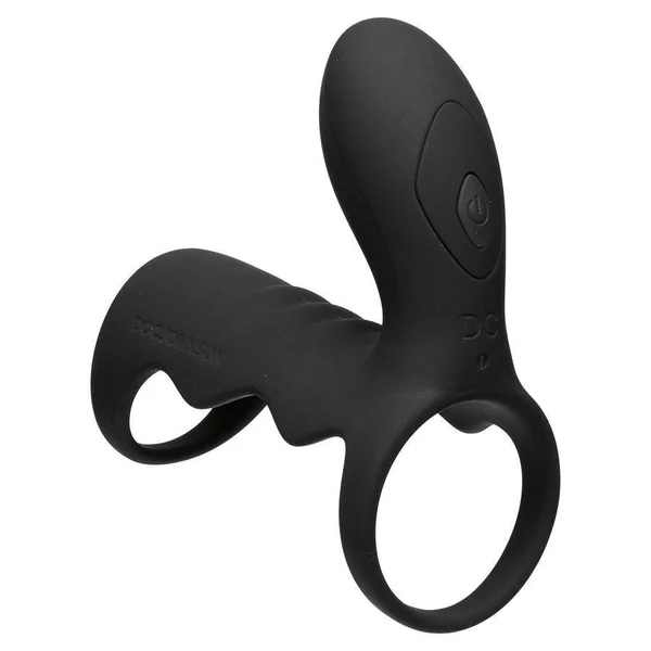Men's Black Wireless 10 Speed Silicone Vibrating Cock Cage by Optimale — image 11 of 14
