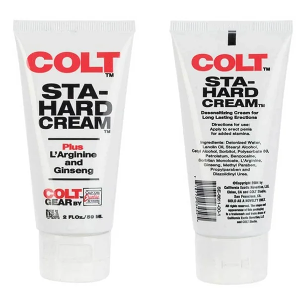 Colt Sta-Hard Penis Numbing Cream for Men 2 Fl oz Male Genital Desensitizer — image 4 of 4