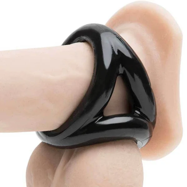 Oxballs Tri-Sport 3 Ring Cock Sling and Ball Stretcher Black — image 6 of 10