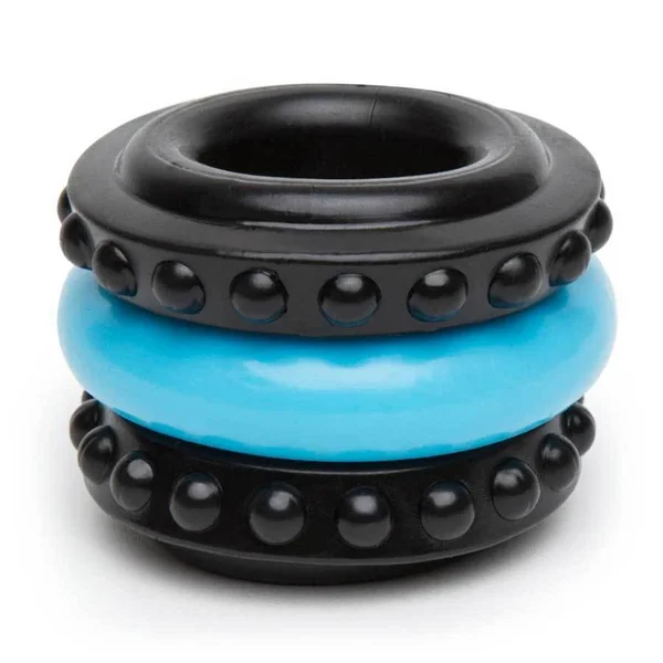 Control Pro Performance Beginners Dual Cock Ring Set by Sir Richards Black and Blue — image 11 of 12