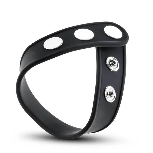 Performance 3 Snap Adjustable Black Silicone Cock Ring for Men — image 9 of 12