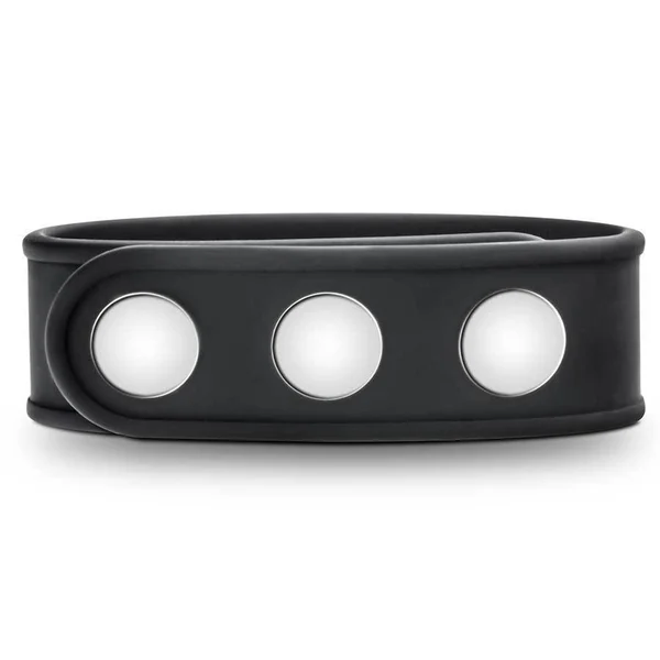 Performance 3 Snap Adjustable Black Silicone Cock Ring for Men — image 11 of 12