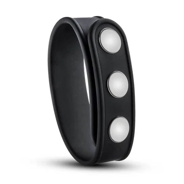 Performance 3 Snap Adjustable Black Silicone Cock Ring for Men — image 10 of 12