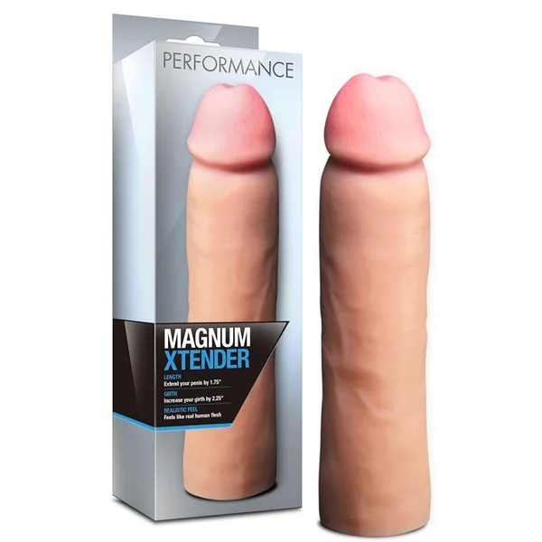 9 Inch Magnum Xtender | Realistic Penis Sleeve Beige Girth Enhancer — image 6 of 10