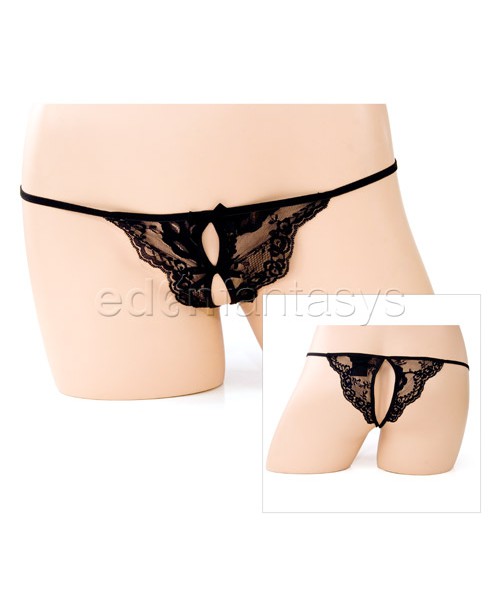 Lace crotchless panty — image 7 of 17