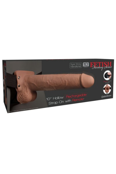 Pipedream 10" Hollow Strap On With Remote