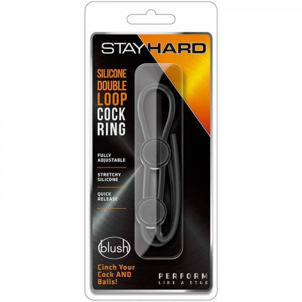 Stay Hard Adjustable Double Loop Cockring
