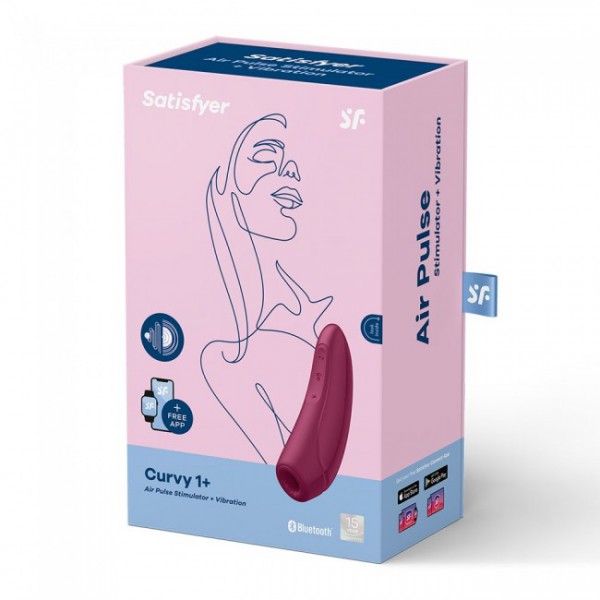 Satisfyer Curvy 1 Plus Air Pulse Clitoral Stimulator With Vibration & App