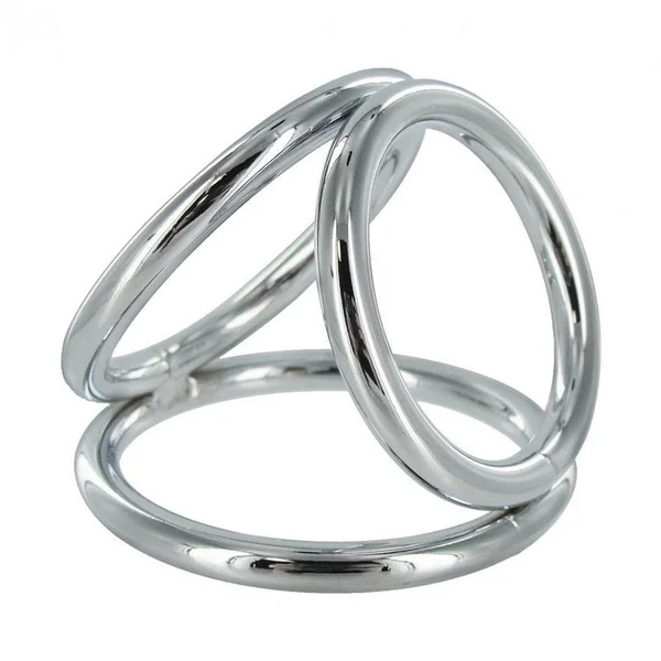 The Triple Cock Ring | Metal Three Ring Triad Cock and Ball Device for Men — image 6 of 6