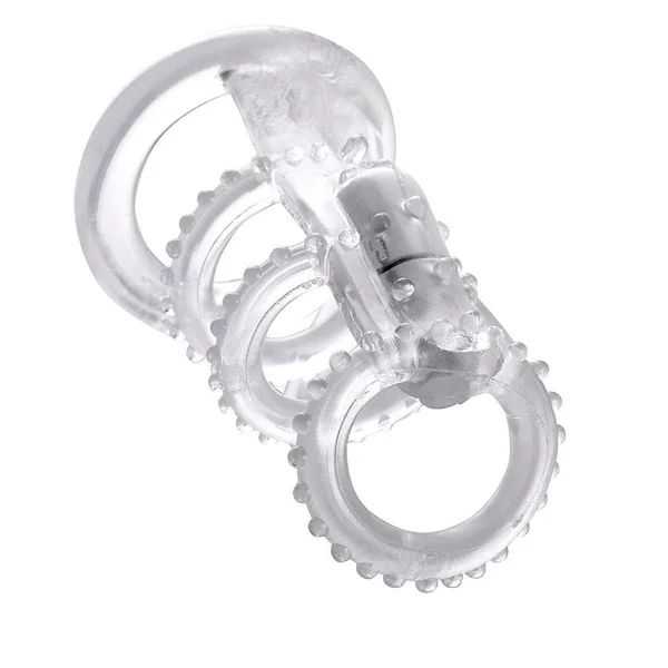Clear Vibrating Cock Cage with Micro Bullet by Fantasy X-tensions — image 9 of 12