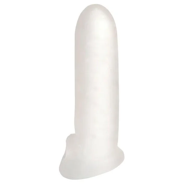 Extra Thick 6 Inch Penis Sleeve Extender by Optimale | Clear Ultraskin Cock Sheath with Ball Strap — image 10 of 14