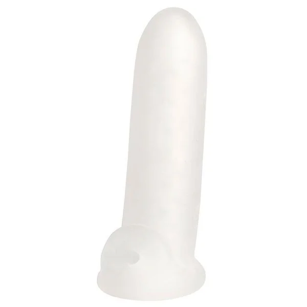 Extra Thick 6 Inch Penis Sleeve Extender by Optimale | Clear Ultraskin Cock Sheath with Ball Strap — image 11 of 14
