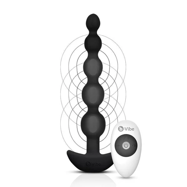 b-vibe Cinco Anal Beads | Vibrating Silicone Anal Beads for Men — image 9 of 12