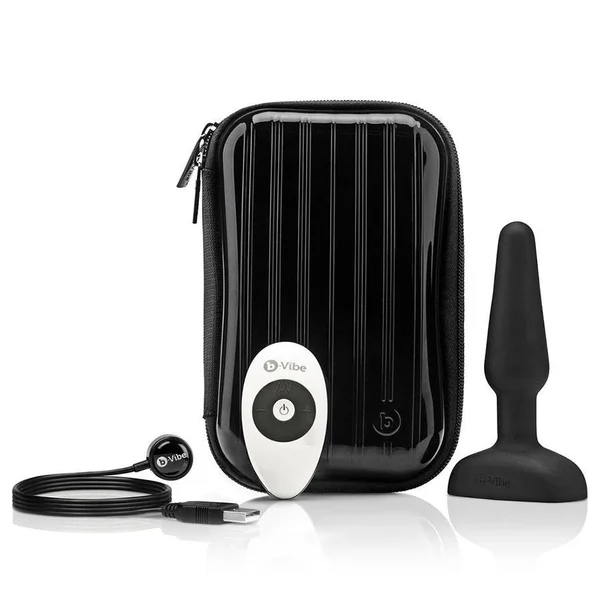 b-vibe Trio Plug Black | 5 Inch Silicone Vibrating Butt Plug for Men — image 7 of 12