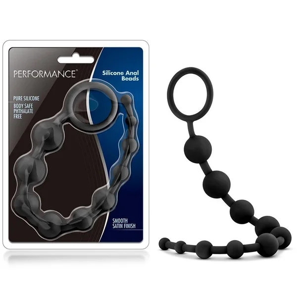 Performance Black Silicone Anal Beads by Blush Novelties — image 7 of 12