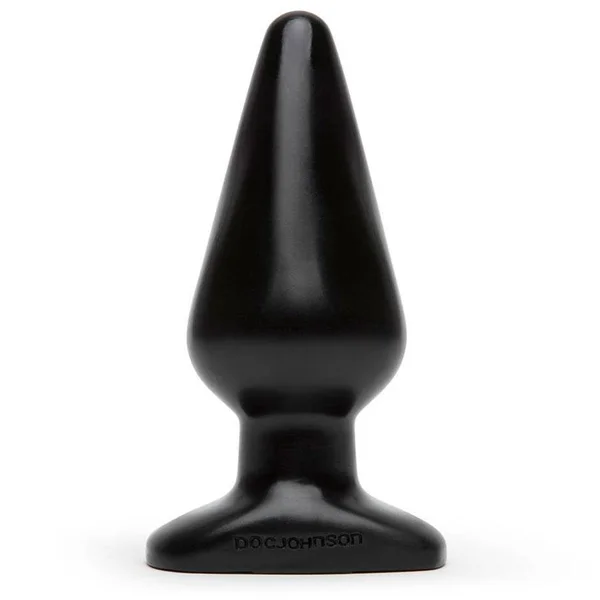 Classic Large Black Butt Plug | Smooth Tapered Anal Plug with Base — image 5 of 8