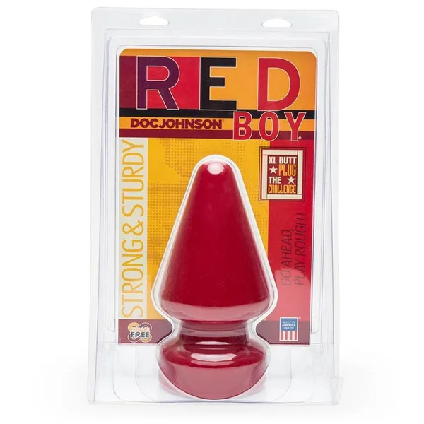 Extra Large Red Boy Challenge 9.5 Inch Butt Plug for Men — image 8 of 8