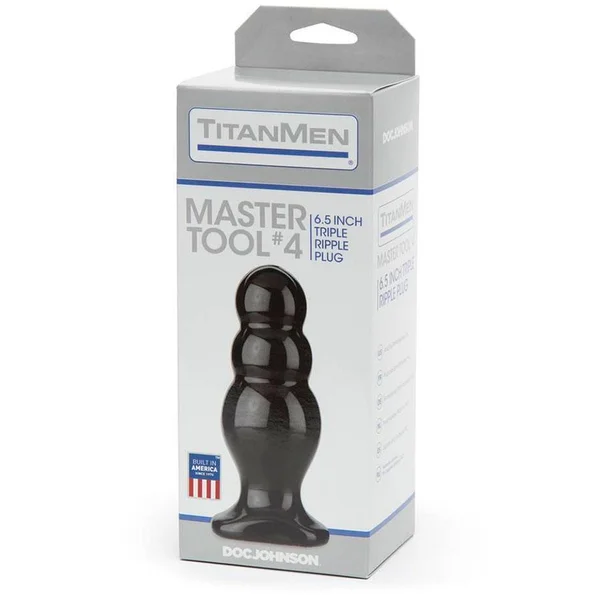 TitanMen Master Tool No. 4 Triple Bump Butt Plug for Men Black — image 8 of 8