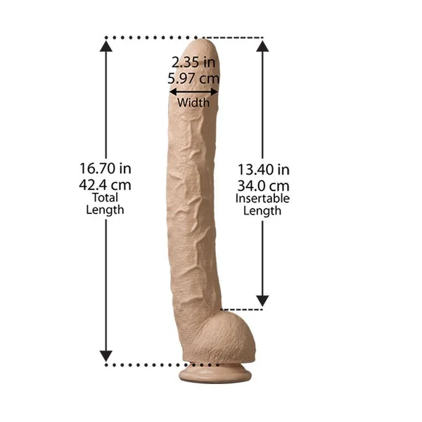 Dick Rambone Dildo | 13.5 Inch Realistic Huge Anal Dildo (Black or White) — image 20 of 20