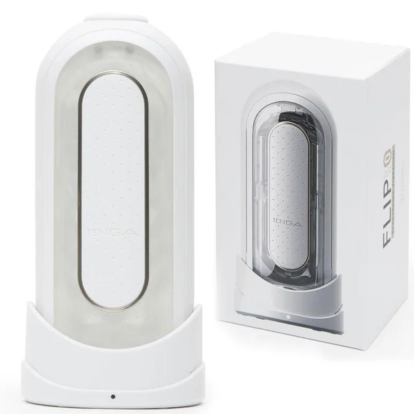 Tenga Flip Zero EV |  Electronic Vibrating Realistic Male Masturbator White — image 11 of 22