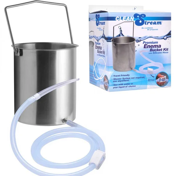 Premium Anal Enema Stainless Bucket Kit with Silicone Hose by CleanStream — image 6 of 10