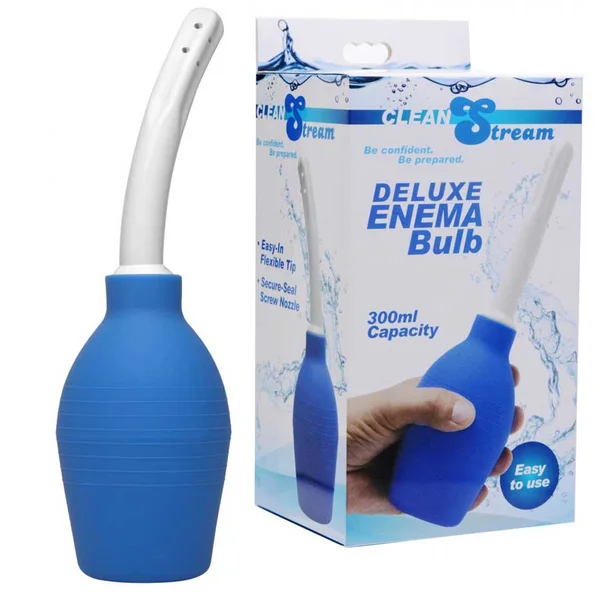 Deluxe Anal Douche and Enema 300 ml Blue and White Bulb by CleanStream — image 4 of 6