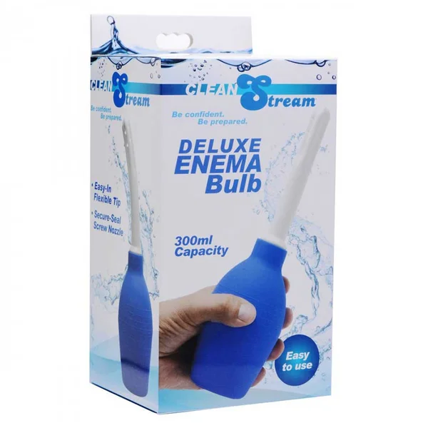 Deluxe Anal Douche and Enema 300 ml Blue and White Bulb by CleanStream — image 5 of 6