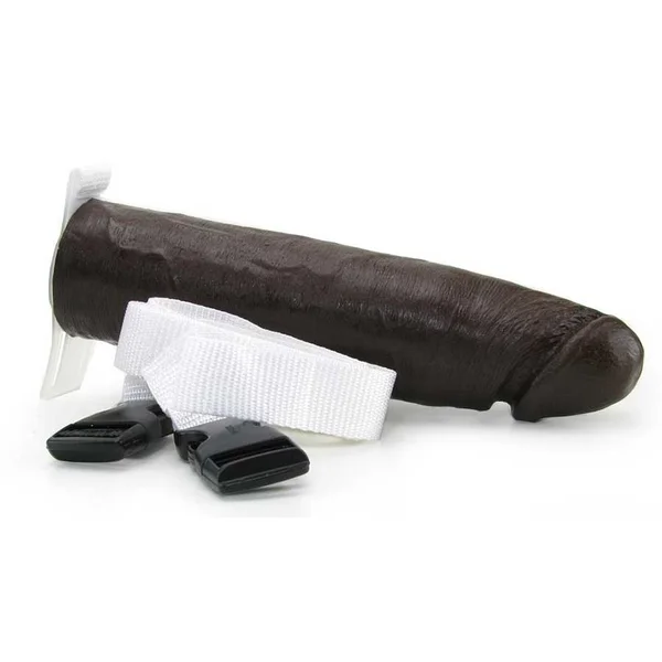 The Perfect 8 Inch Realistic Black Hollow Strap On Sleeve for Men by Dr. Love — image 9 of 12