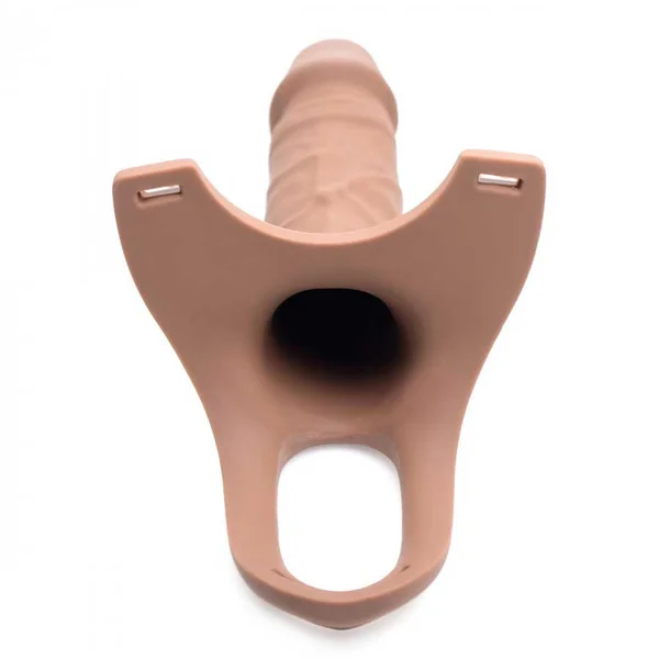 6 Inch Realistic Silicone Hollow Strap On Penis Extender and Ball Strap for Men by Size Matters — image 9 of 12