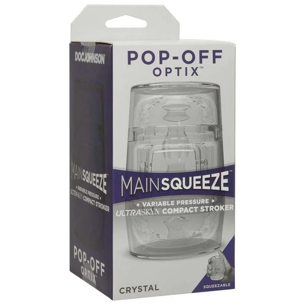 Main Squeeze Pop-Off Clear Portable and Discreet Male Masturbator — image 11 of 11