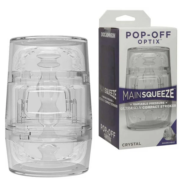 Main Squeeze Pop-Off Clear Portable and Discreet Male Masturbator — image 6 of 11