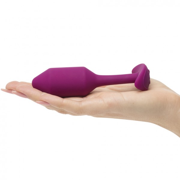 b-Vibe Vibrating Snug Plug Medium Weighted Silicone Butt Plug 3 Inch