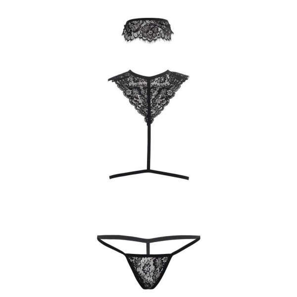 Leg Avenue Body Harness, Mask, G-String Set