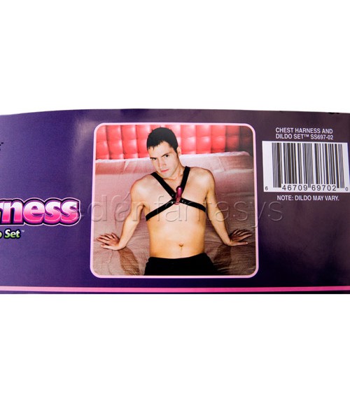 Chest harness and dildo set