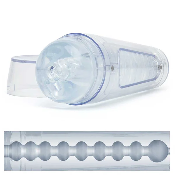 Main Squeeze Optix Masturbator | Crystal Clear Discreet Stroker for Men — image 6 of 10