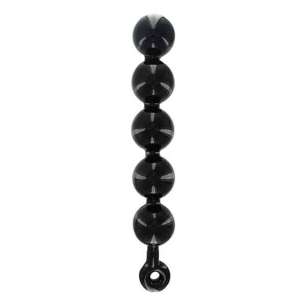 Huge Black Anal Beads with Safety Loop | Massive 67 mm Balls — image 8 of 9