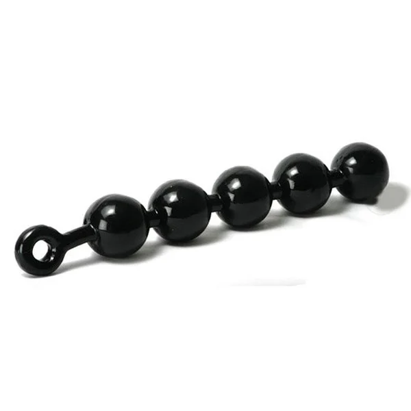 Huge Black Anal Beads with Safety Loop | Massive 67 mm Balls — image 6 of 9
