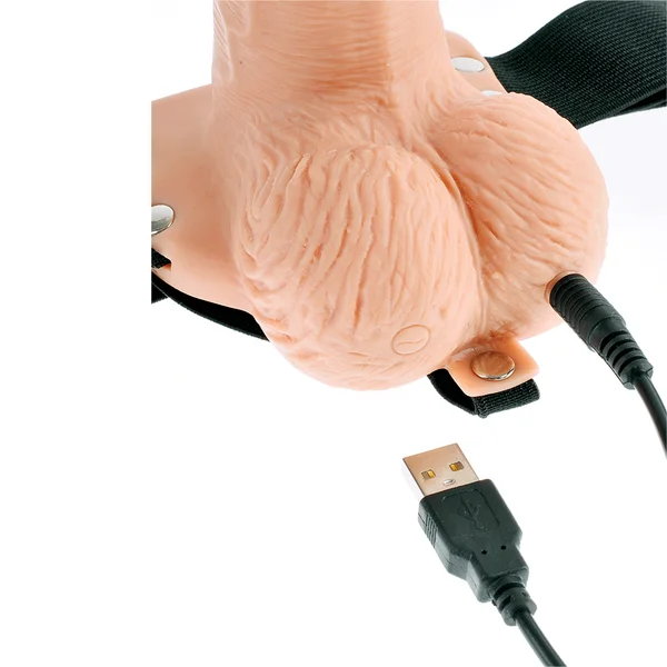 6'' Rechargeable Vibrating Hollow Strap On Penis Extension by Fetish Fantasy — image 14 of 20