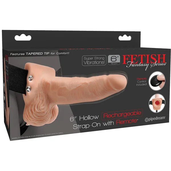 6'' Rechargeable Vibrating Hollow Strap On Penis Extension by Fetish Fantasy — image 20 of 20