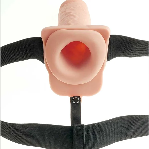 9'' Tan Squirting/Cumming Hollow Strap On Penis Extension by Fetish Fantasy — image 12 of 14