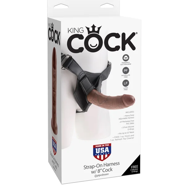 King Cock Strap-on Harness With 8 Inch Cock - Brown — image 16 of 20