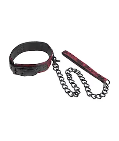 Scandal Collar With Leash - Black — image 7 of 9