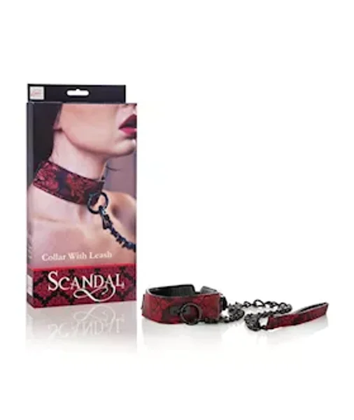 Scandal Collar With Leash - Black — image 9 of 9