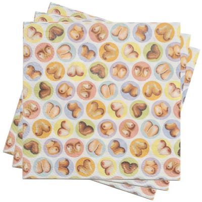 Dirty Napkins Mini Boob Style Napkins 8 X Pack