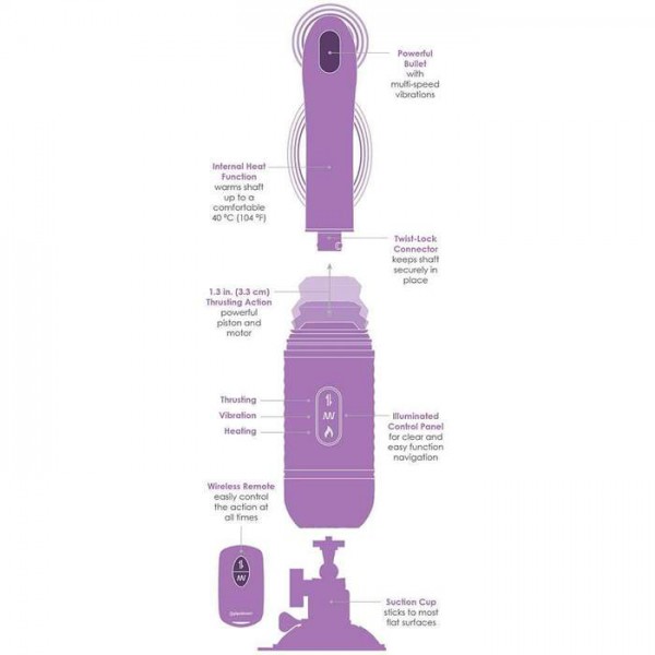 Love Thrust-Her Thrusting Silicone Vibrator