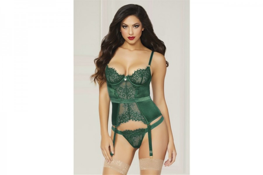 STM 10813 Gorgeously Green Bustier Set