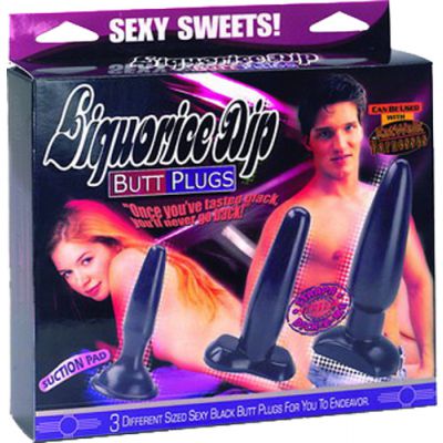 Liquorice Dip Butt Plugs Black