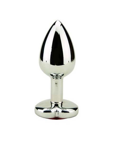 Precious Metals Heart Shaped Butt Plug-Silver — image 5 of 8
