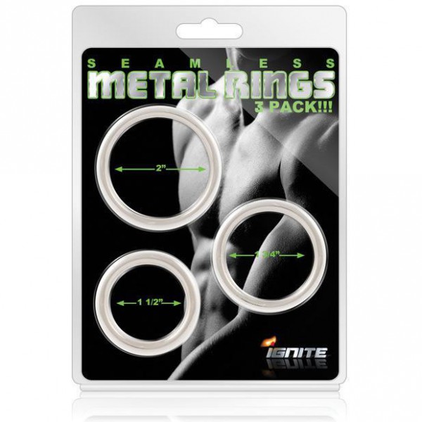 Metal Cock Rings - PKG of 3