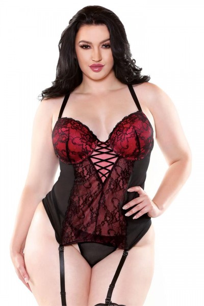 Curve - Rosita Contour Cup Bustier & G-string (Plus Size)